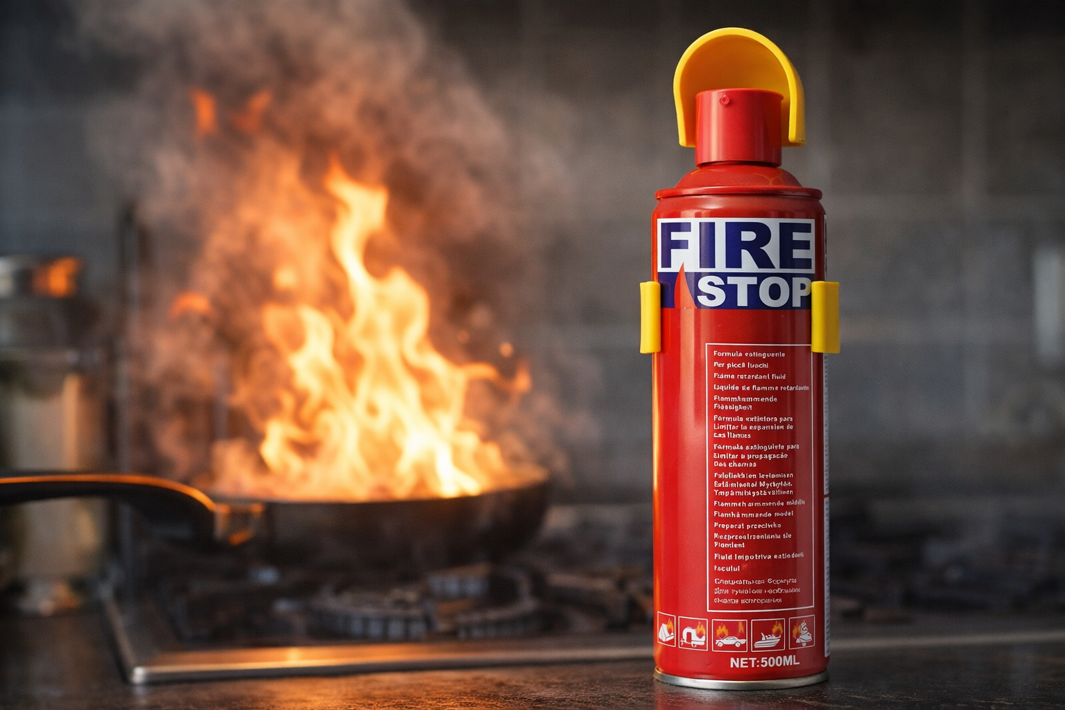 Foam Stop Fire 500ml Portable Fire Extinguisher Spray